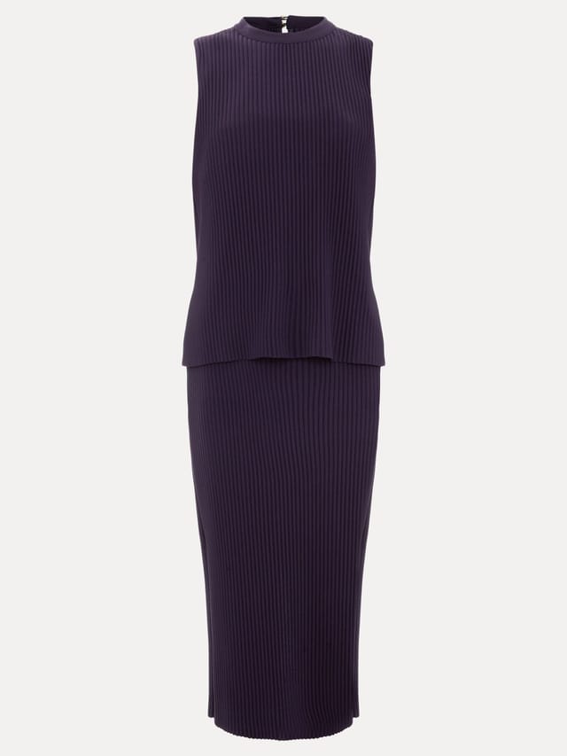 Phase Eight Phase Eight Women's Gracie Ribbed Dress in Aubergine - 2