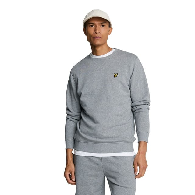 Lyle & Scott Lyle & Scott Men's Crew Neck Long-Sleeved Sweatshirt in Mid Grey - 3