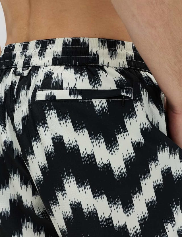 Marks & Spencer M&S Quick Dry Textured Printed Swim Shorts Black Mix - 3