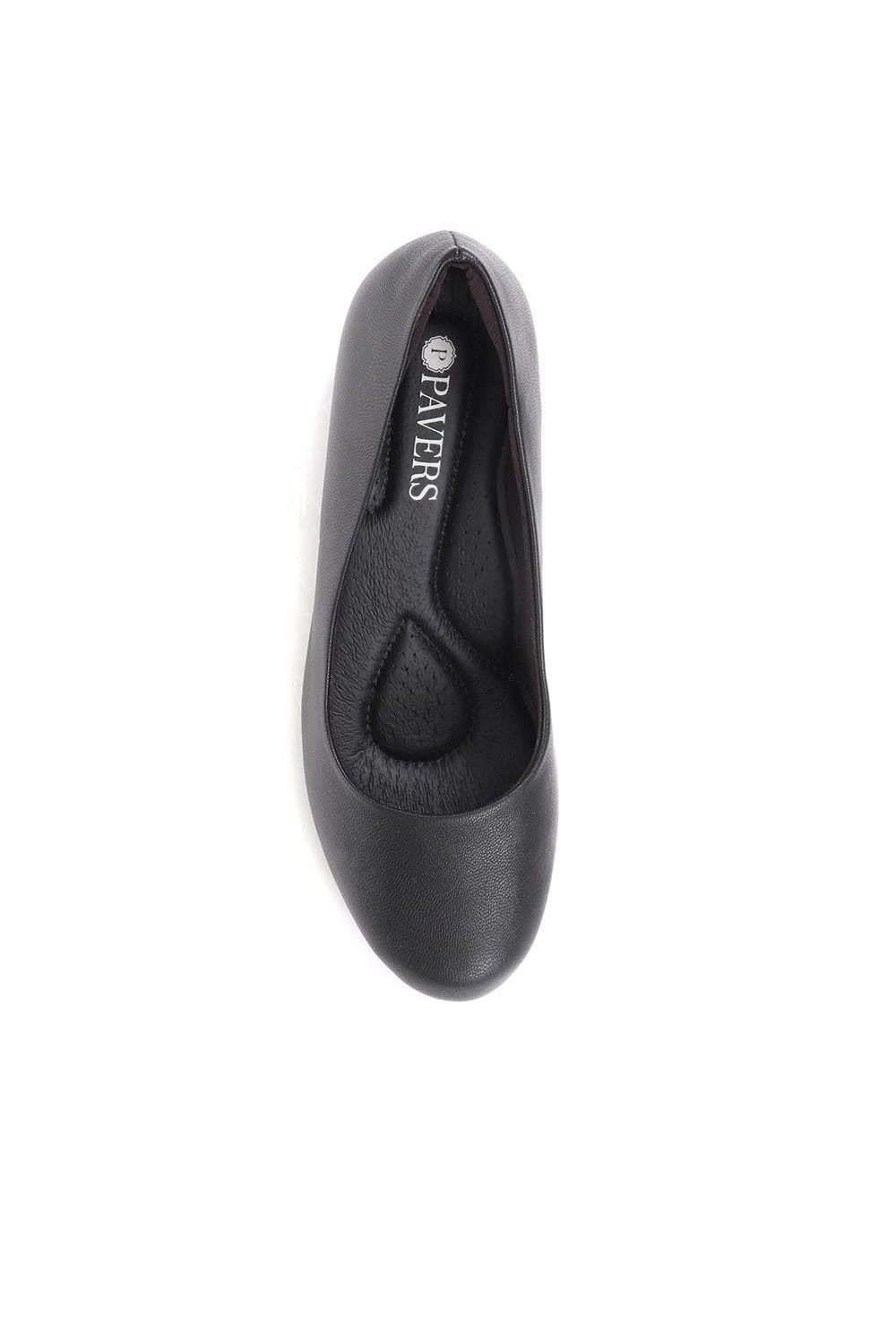Pavers Pavers Women's Heeled Court Shoes in Black - 4