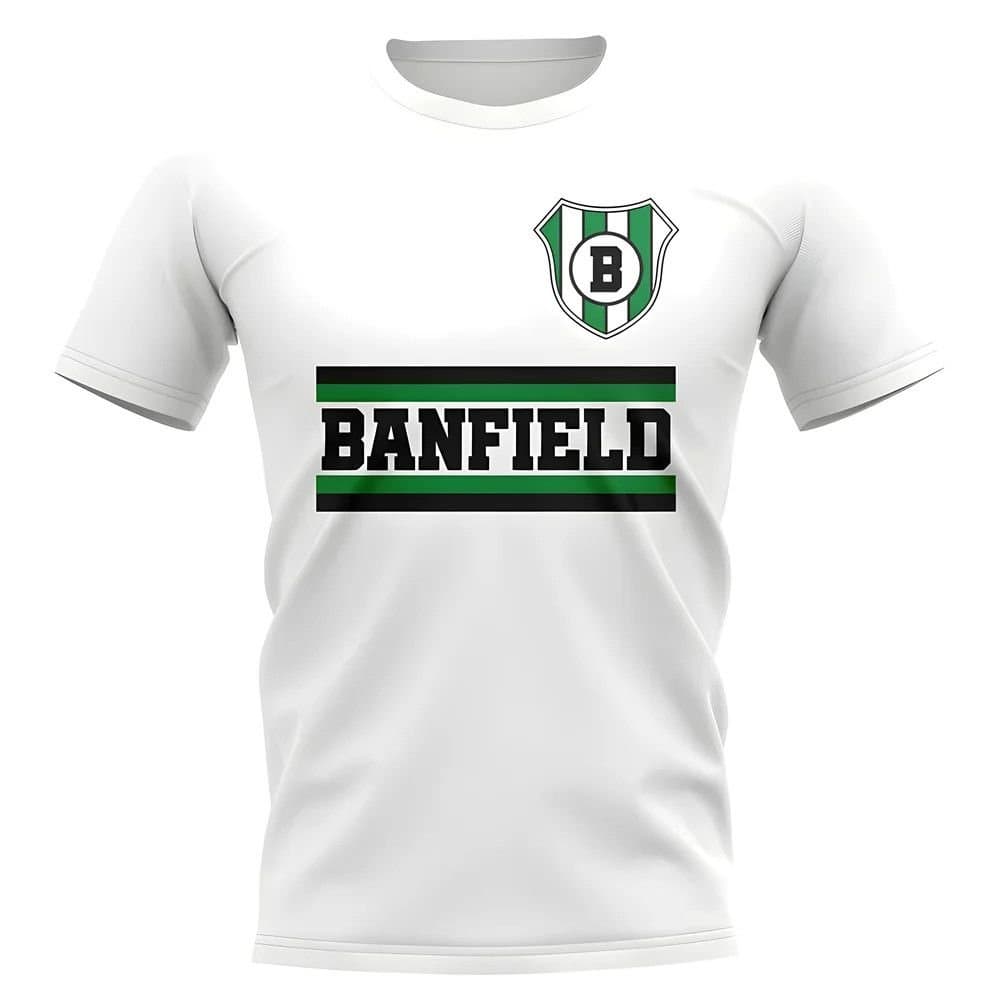 Banfield Banfield Men's Personalised Core Football Club T-Shirt in White