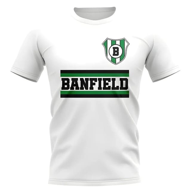 Banfield Banfield Men's Personalised Core Football Club T-Shirt in White - 2