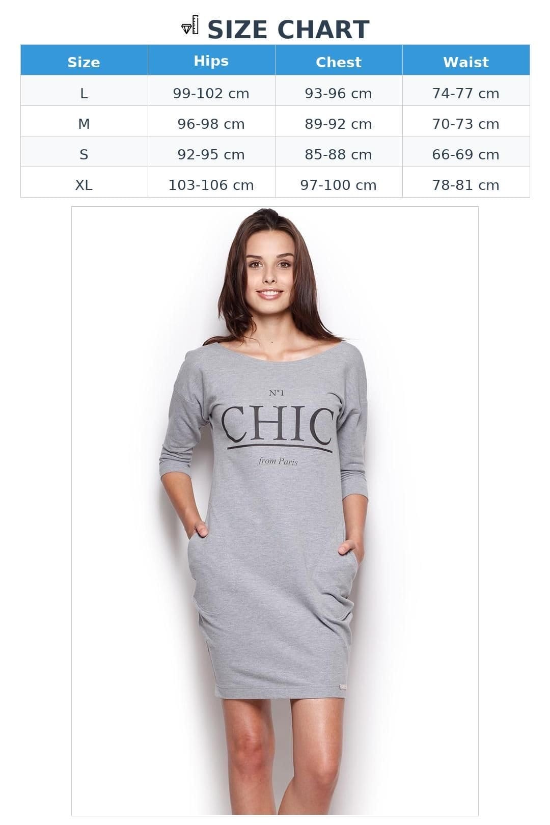 Love Lace Love Lace Women's Sporty Sweat Fabric Day Dress with Pockets in Grey - 4