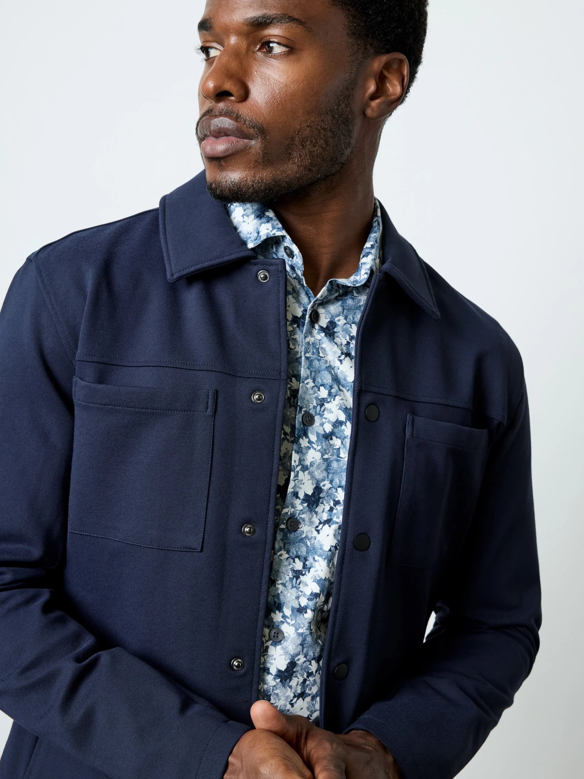 French Connection French Connection Navy Blue Scuba Jacket