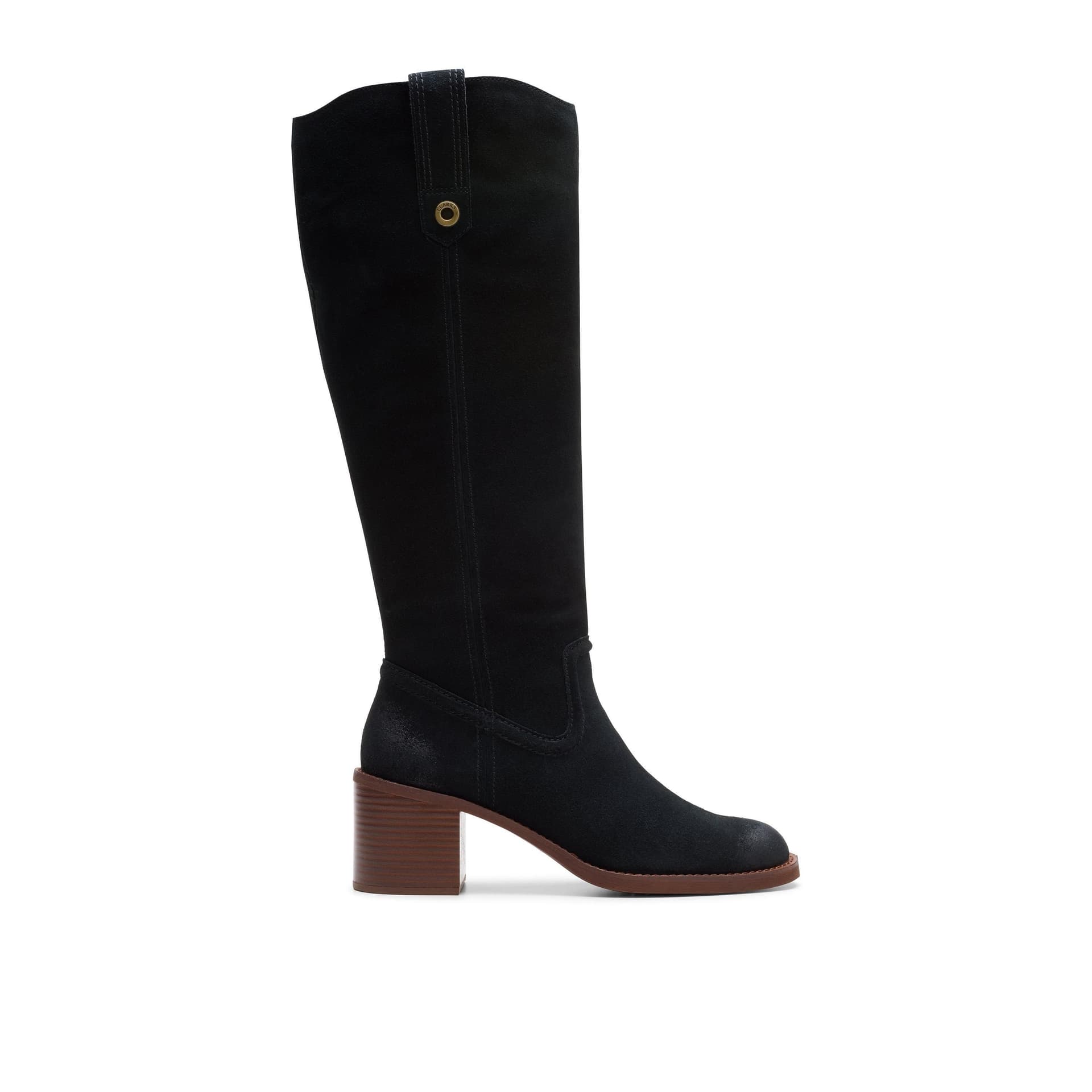 Clarks Clarks Women's Chamberly Up Black Suede Knee High Boots