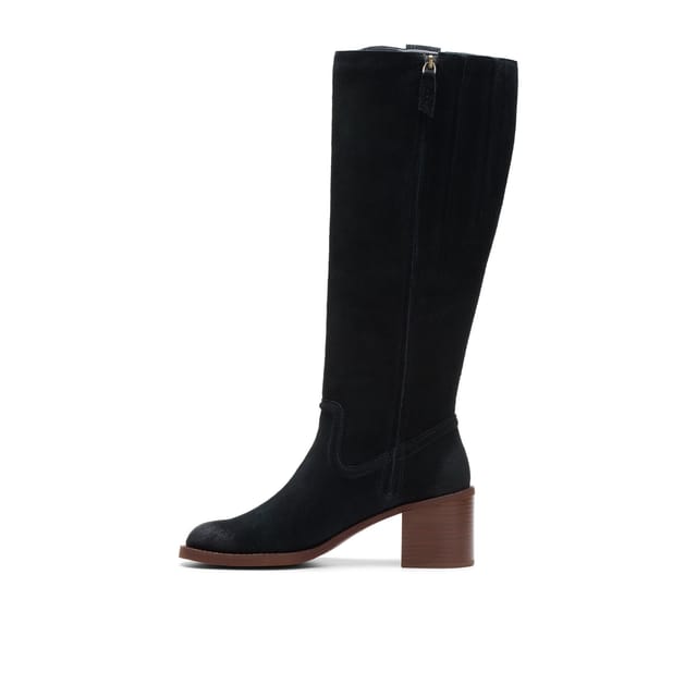 Clarks Clarks Women's Chamberly Up Black Suede Knee High Boots - 2