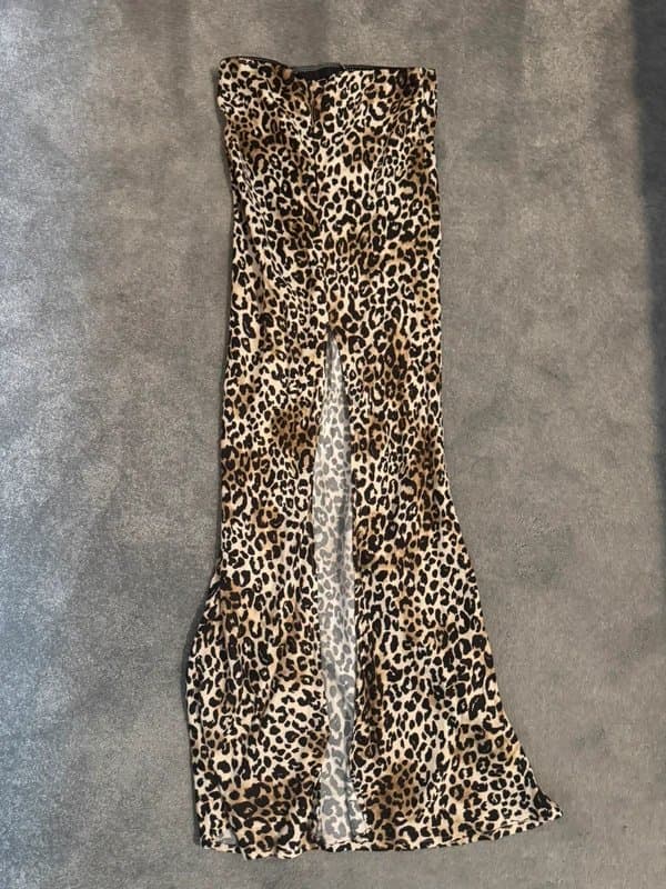 Bershka Bershka animal leopard print satin skirt