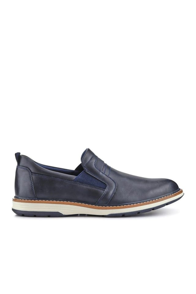 Pavers Pavers Men's Wide Fit Elasticated Slip-On Shoes in Navy - 2