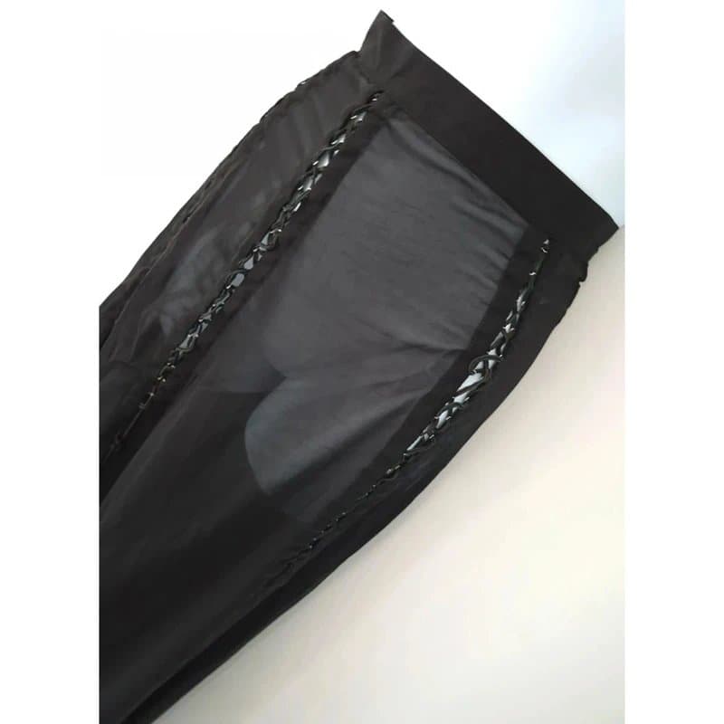 Widow Widow cryptic flirt gothic chiffon midi skirt size XS extra small