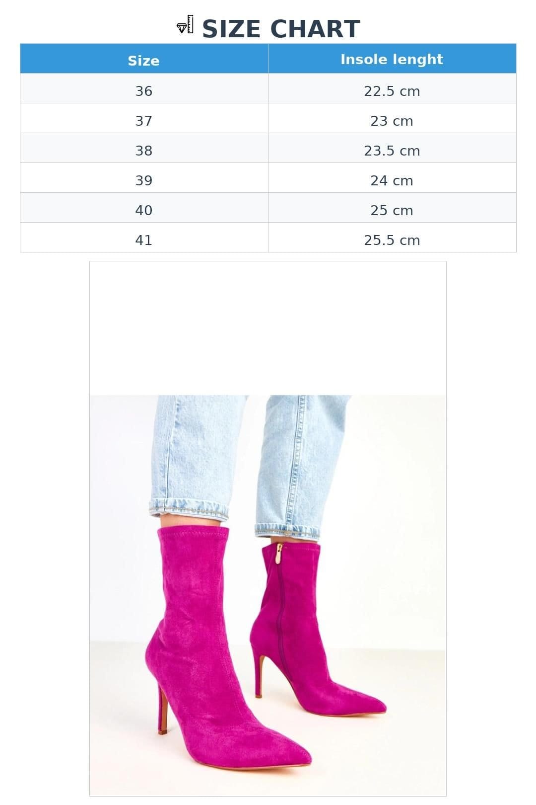 Love Lace Love Lace Women's Elegant Suede Ankle Boots with Column Heel & Zipper Closure in Magenta - 4