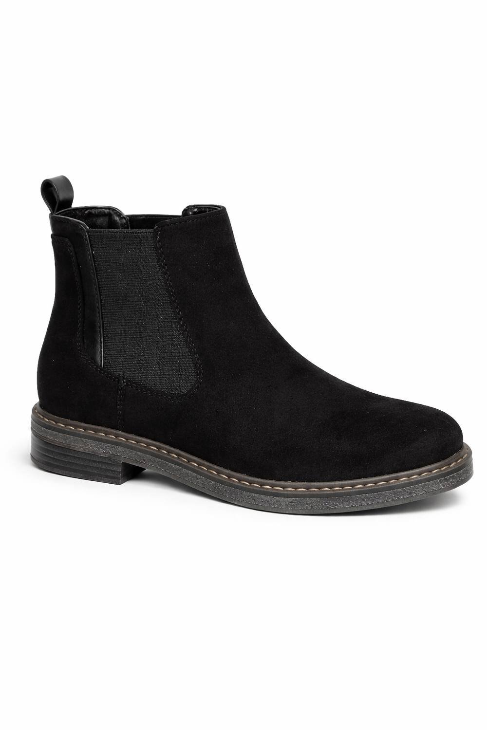 Spot On Spot On Women's Chelsea Ankle Boot with Elastic Side Panels in Black - 2