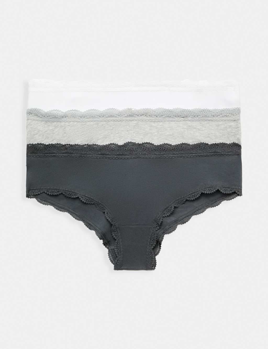 Marks & Spencer M&S 3pk Cotton Rich Hipster Knickers Dark Pewter