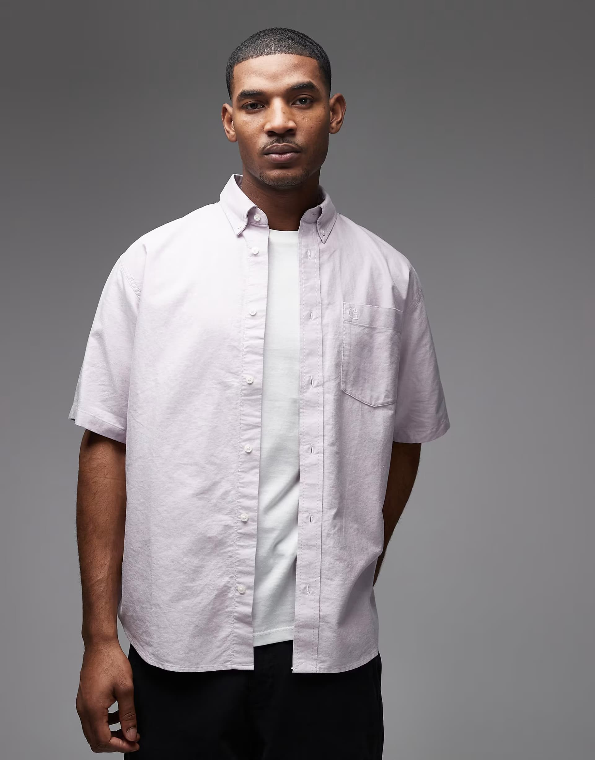 ASOS Carhartt WIP braxton shirt in lilac