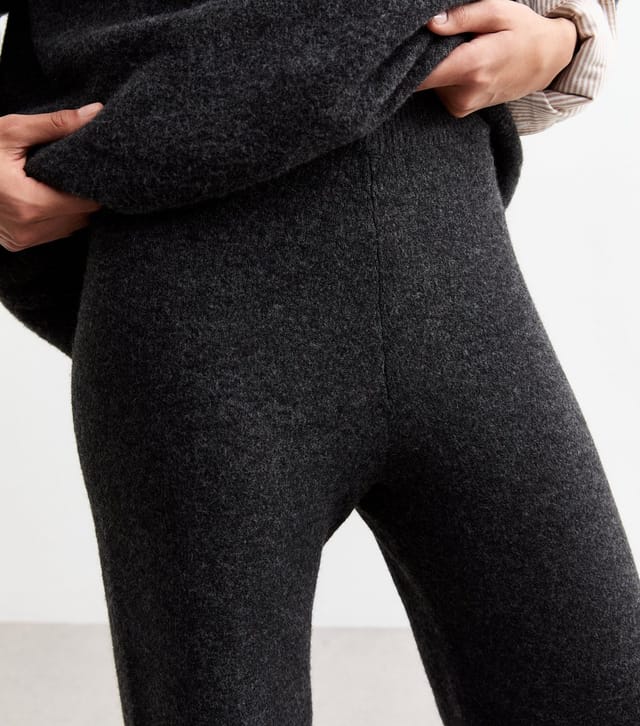 New Look Women's Grey Knit Wide Leg Trousers New Look - 2