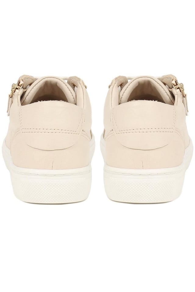 Jones Bootmaker Jones Bootmaker Women's Padova2 Leather Lace-Up Trainers in Stone - 3