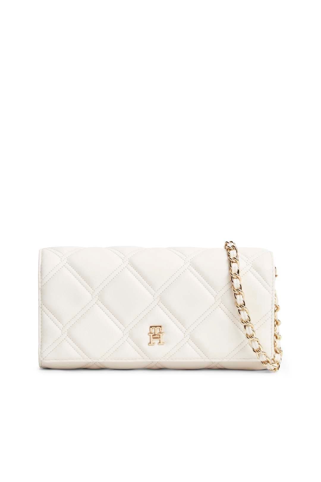 Tommy Hilfiger Tommy Hilfiger Women's Feminine Wallet On Chain Cream