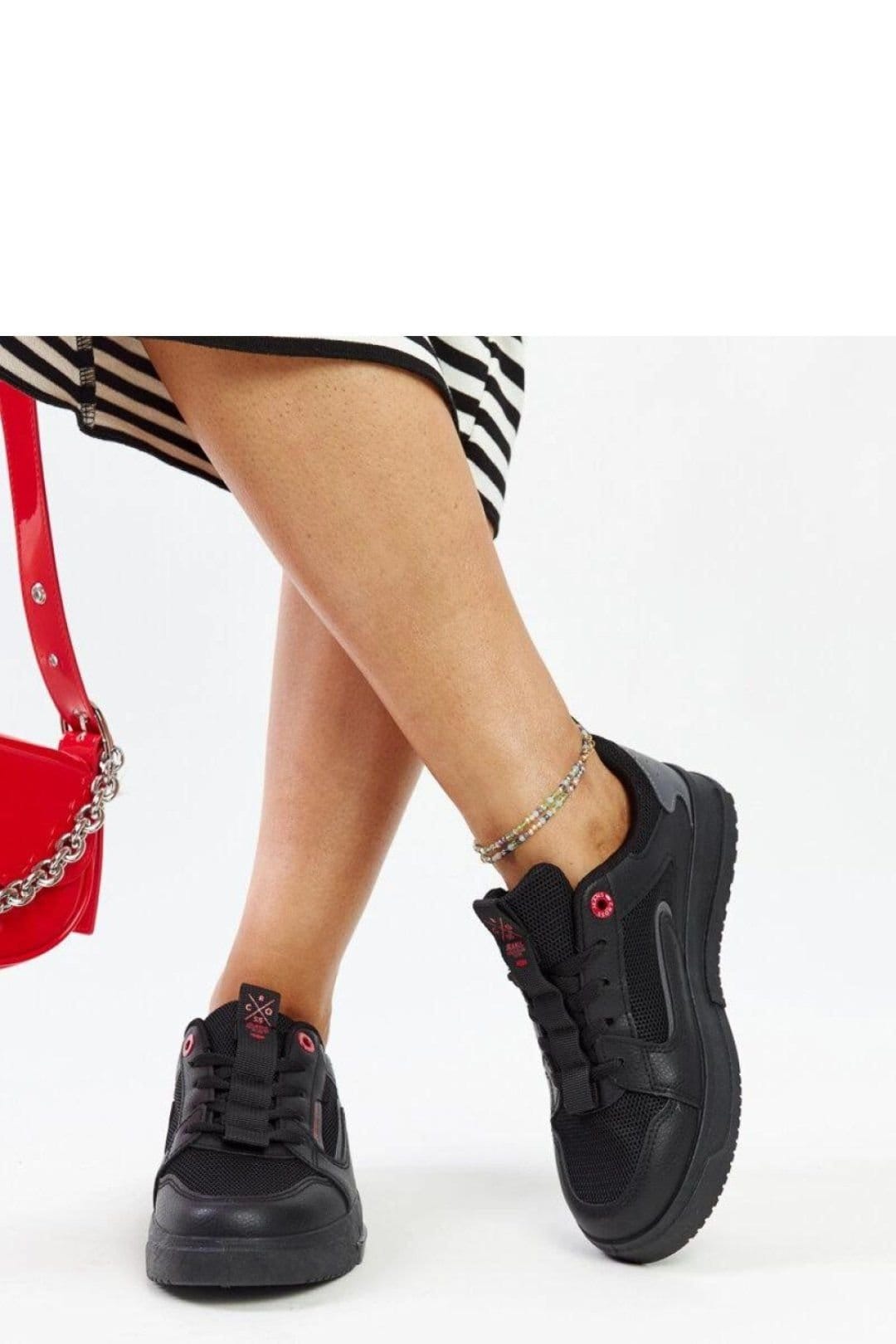 Love Lace Love Lace Women's Sport Low Top Sneakers with Rounded Toe & Comfort Sole in Black - 4