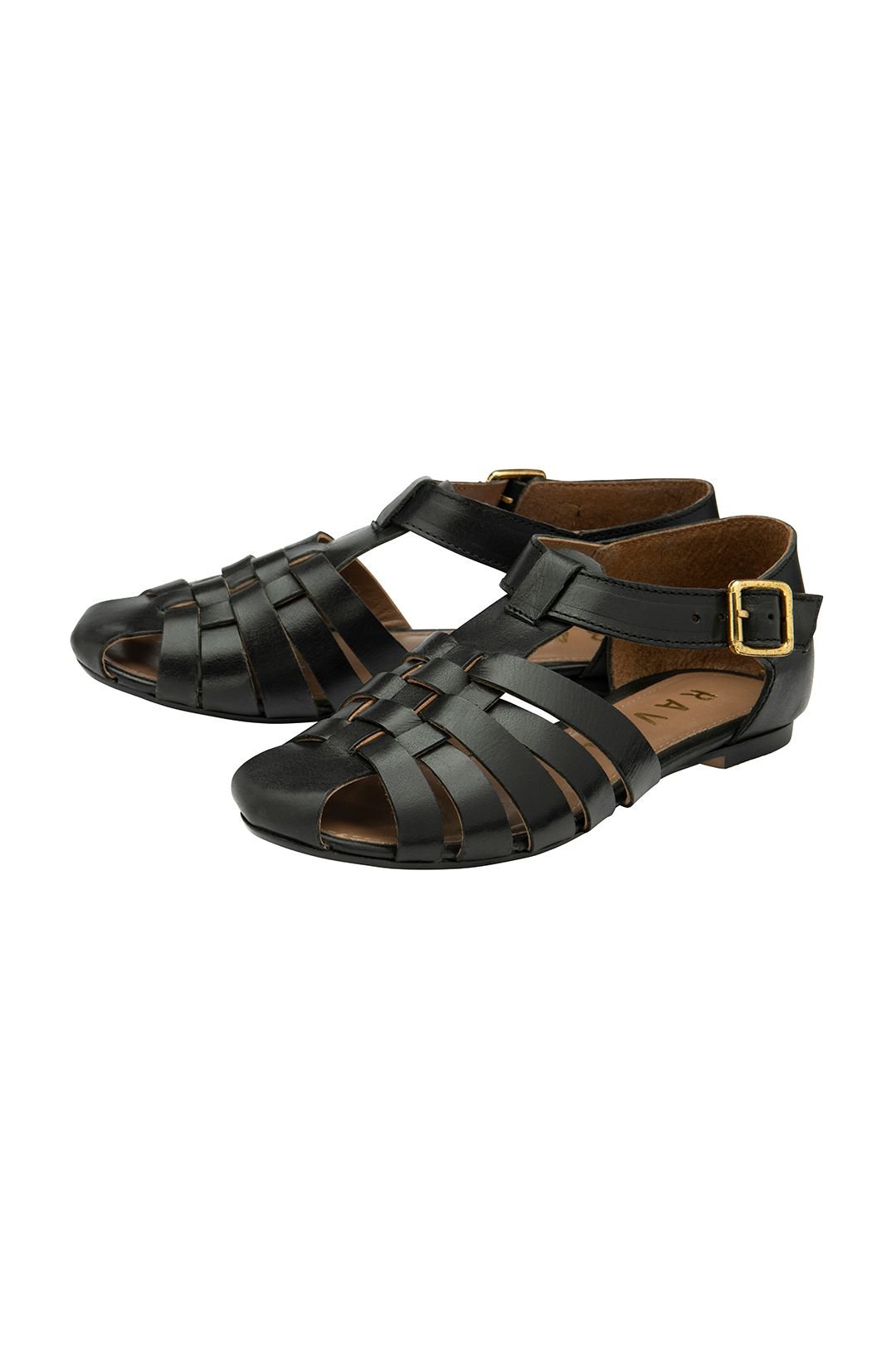 Ravel Ravel Women's 'Galston' Leather Flat Sandals in Black - 2
