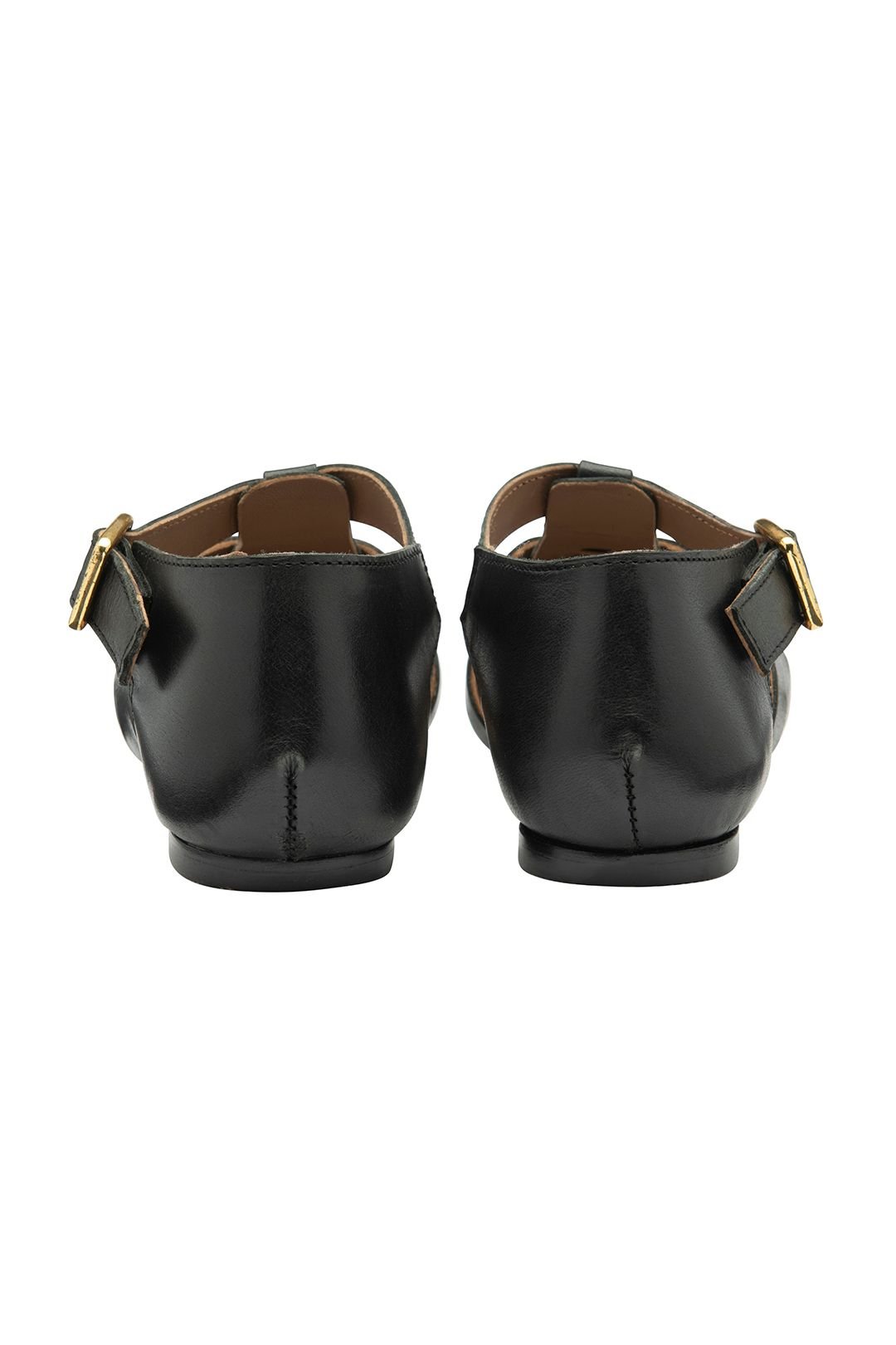 Ravel Ravel Women's 'Galston' Leather Flat Sandals in Black - 3