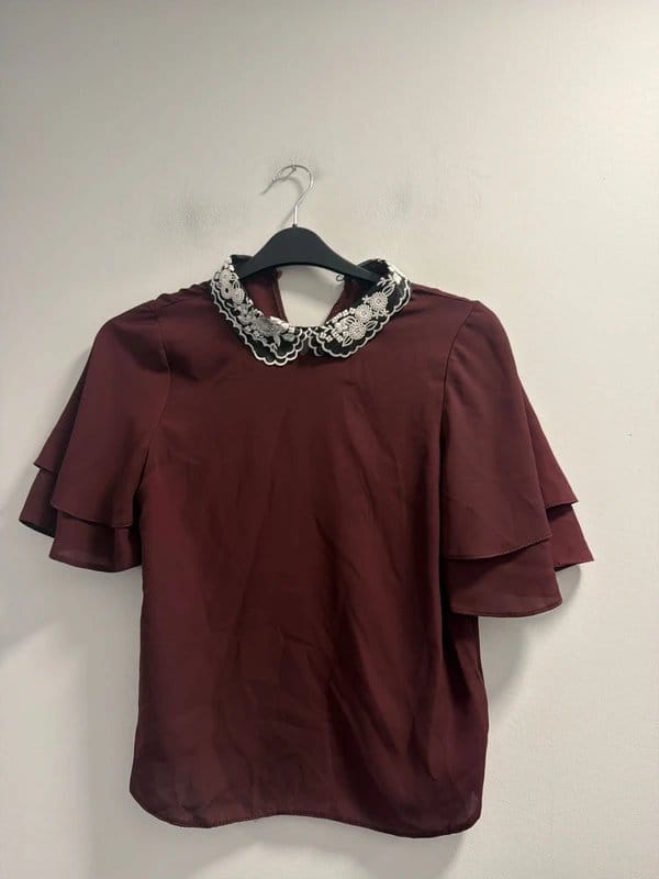 New Look Light Burgundy Blouse Uk 6