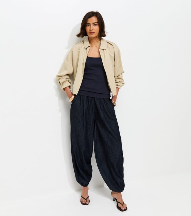 New Look Women's Navy Ribbed Strappy Cami Top New Look - 3