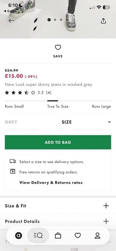 New Look New look grey jeans