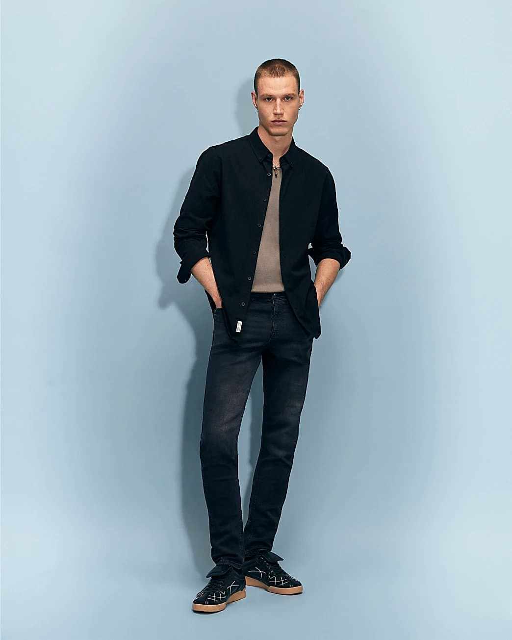 River Island Mens River Island Black Skinny Fit Jeans