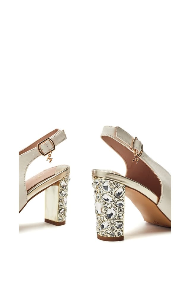 Moda in Pelle Moda In Pelle Women's 'Maeva' Alcantara Peep Toe Shoes in Off-White - 3