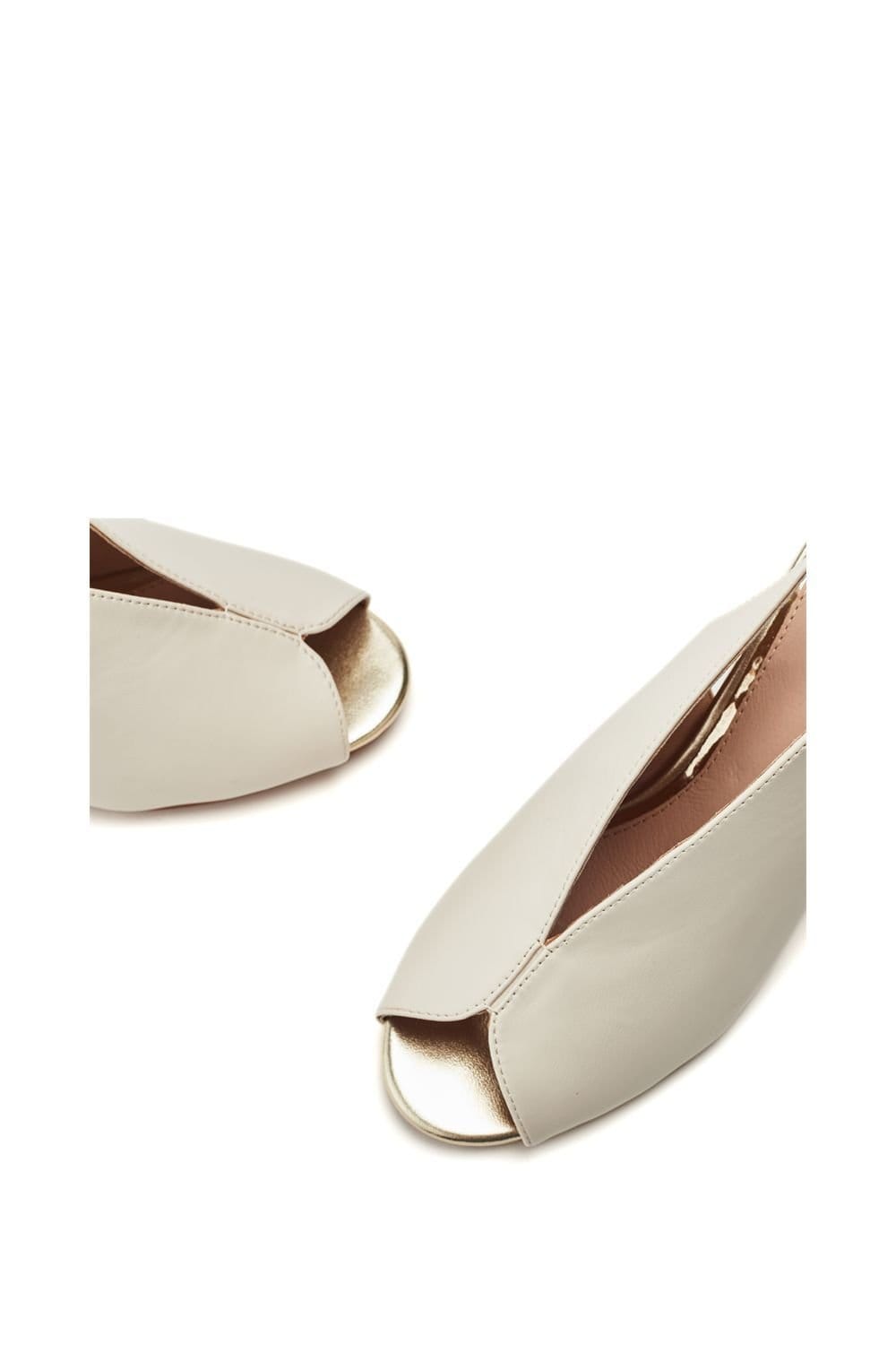 Moda in Pelle Moda In Pelle Women's 'Maeva' Alcantara Peep Toe Shoes in Off-White - 4