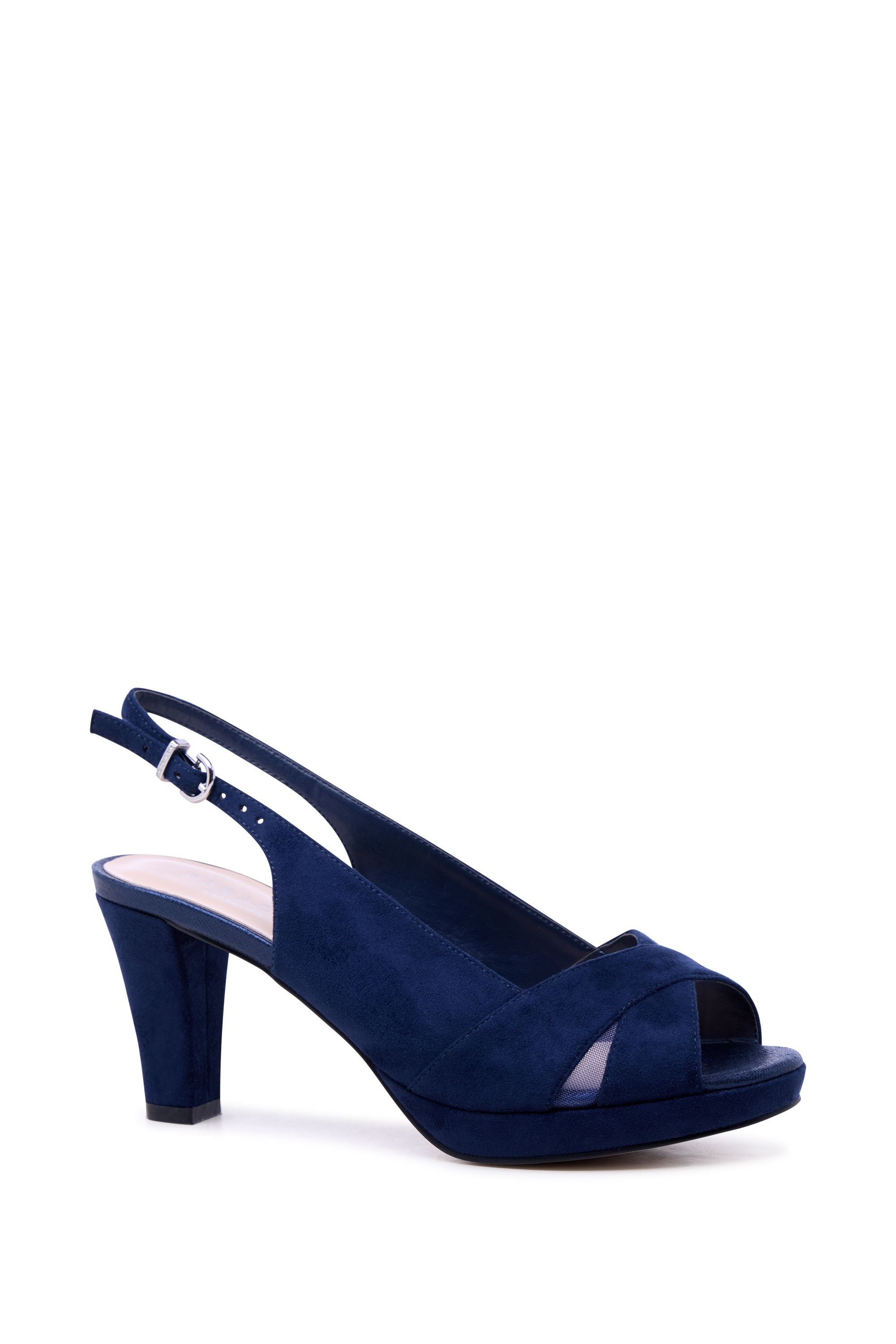 Paradox London Paradox London Women's Niara' Wide Fit High Platform Heeled Sandals in Navy - 2