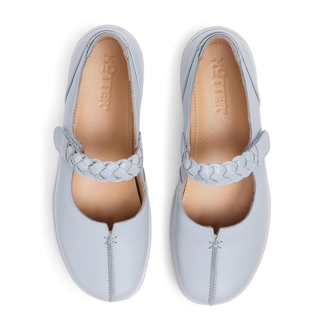 Hotter Hotter Women's Wide Fit 'Shake II' Mary Janes in Pale Blue - 3