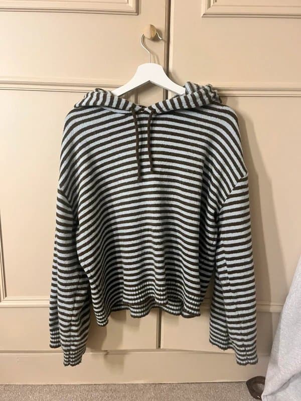 ASOS asos striped knitted hoodie