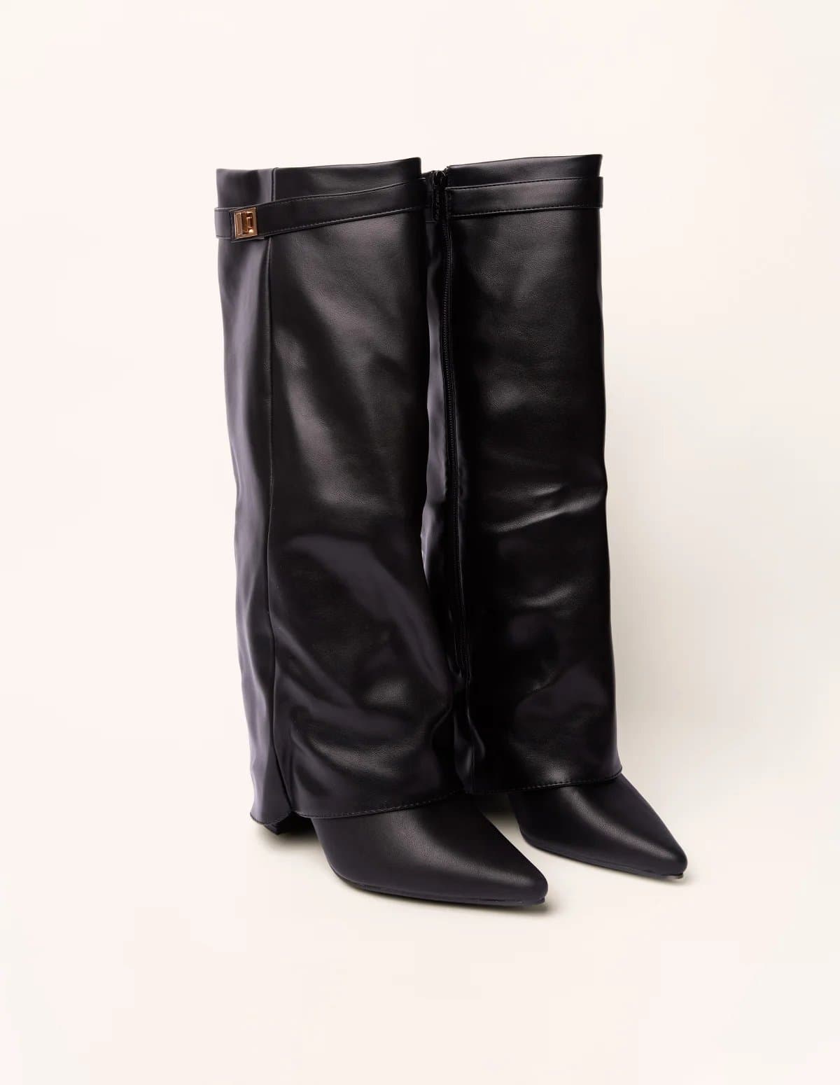 Blue Vanilla Cape Buckle Knee High Boots