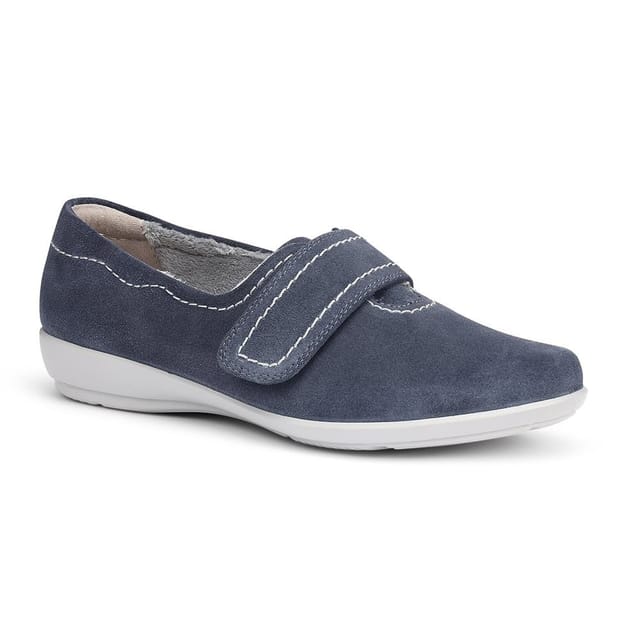Hotter Hotter Women's Extra Wide 'Toasty' Slippers in Mid Blue - 2