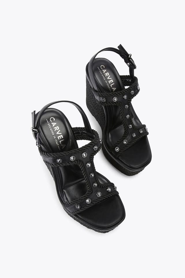 Carvela Carvela Women's 'Sorella Wedge' Sandals in Black - 2