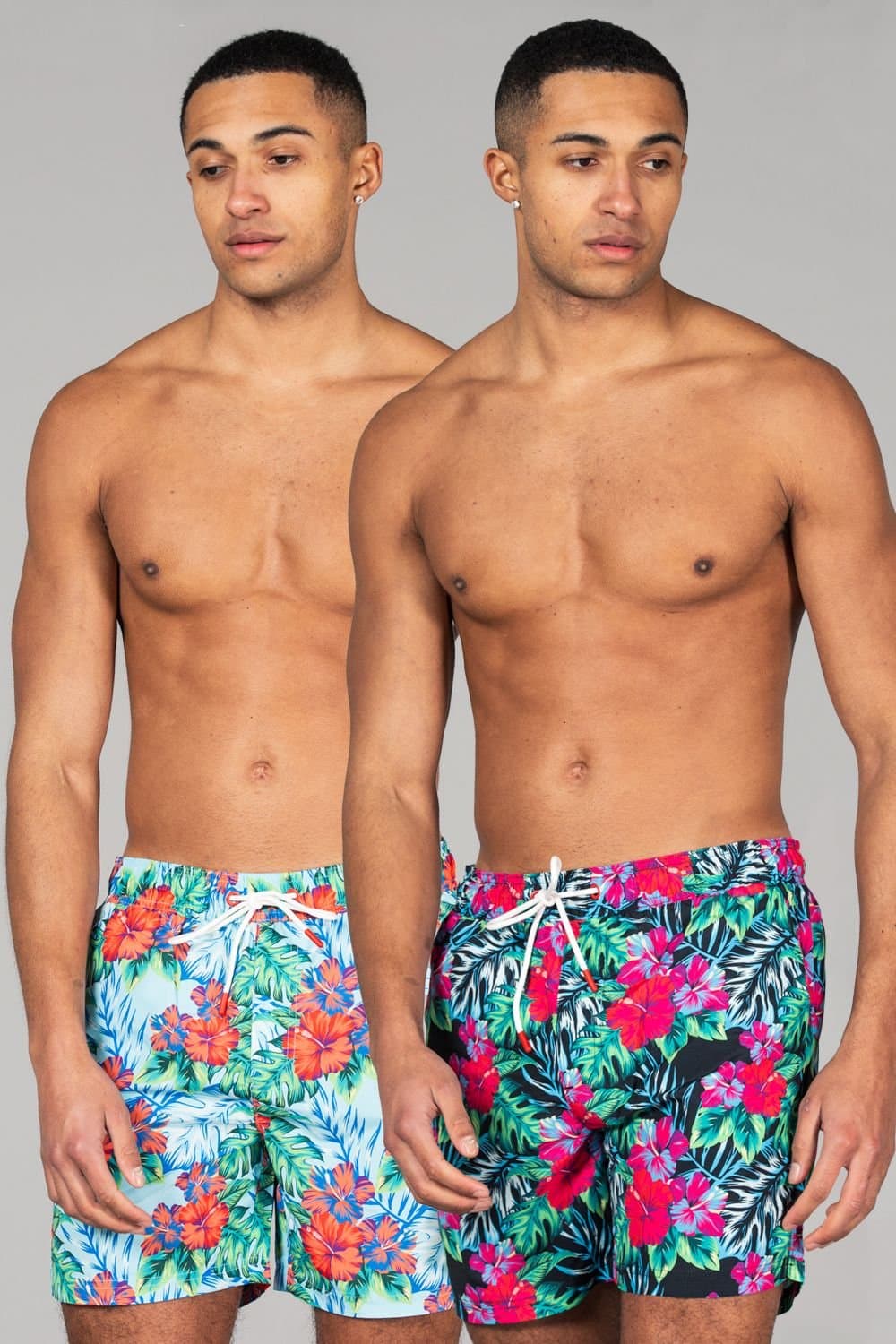 Tokyo Laundry Tokyo Laundry Men's 2-Pack Printed Swim Shorts in Blue