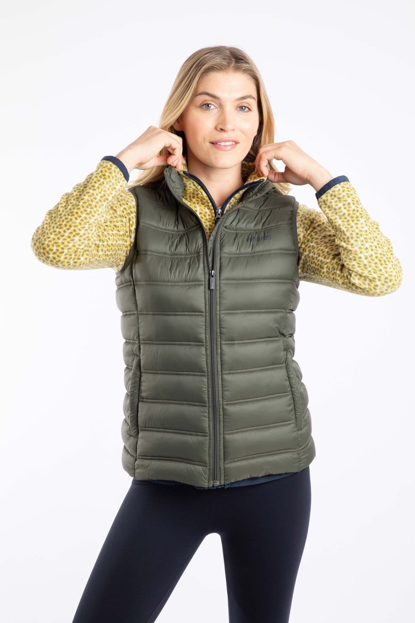 Weird Fish Weird Fish Women's Atissa Lightweight Padded Gilet in Dark Green