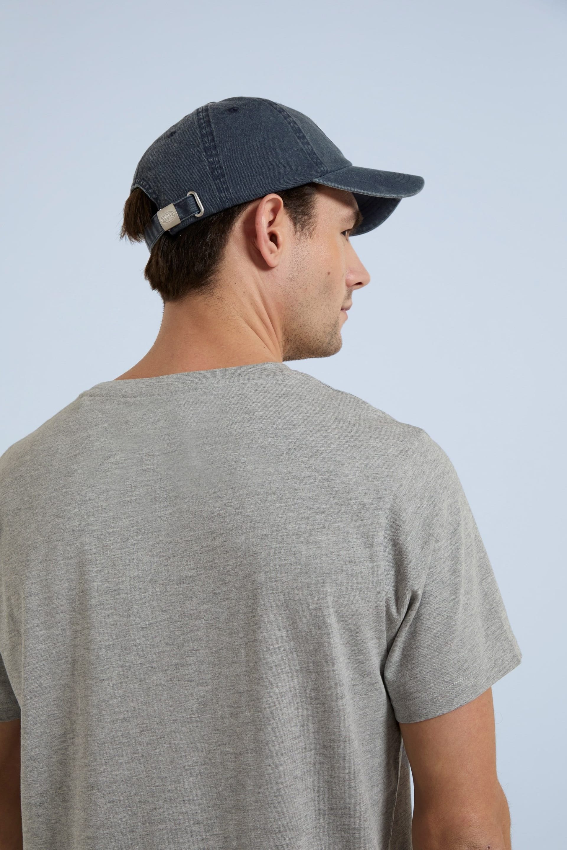 Animal Animal Men's 'Luca' Curved Peak Adjustable Strap 100% Cotton Patch Cap in Navy - 4