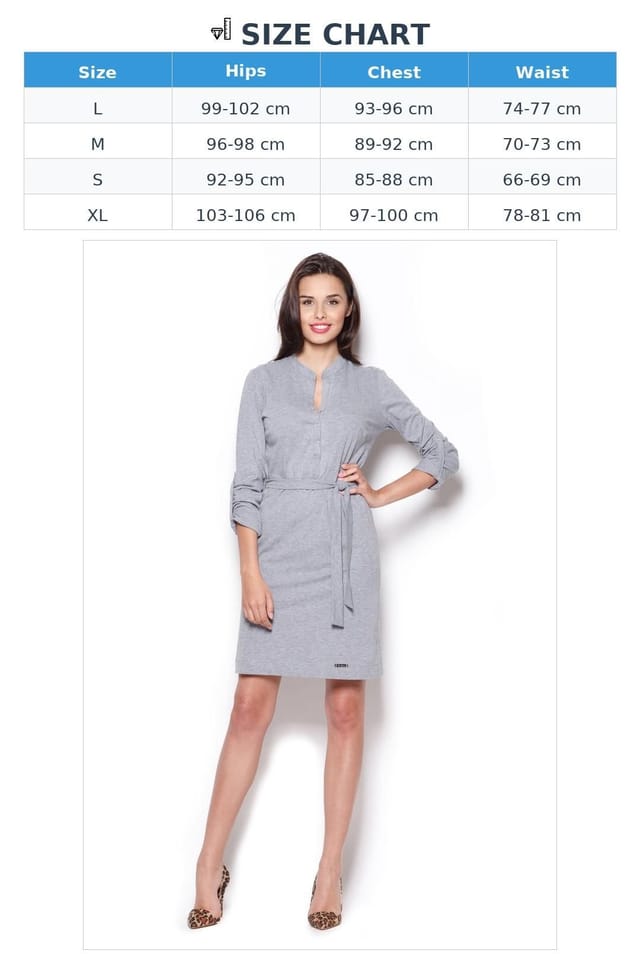 Love Lace Love Lace Women's Airy Cotton Sweatshirt Dress with Waist Tie Style 44468 in Grey - 2