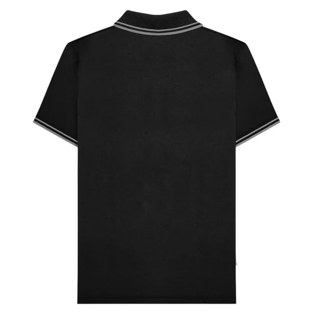 Lambretta Lambretta Men's Houndstooth Big & Tall Polo Shirt in Black - 2