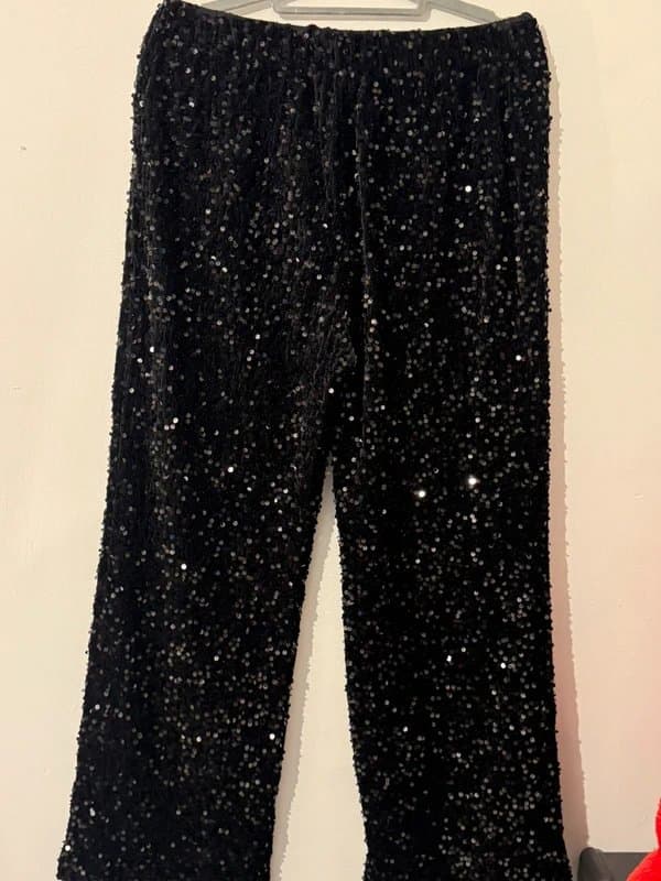 ASOS flared pants with sequins