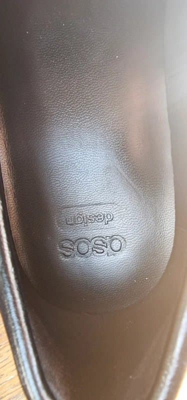 ASOS Ruched black loafers