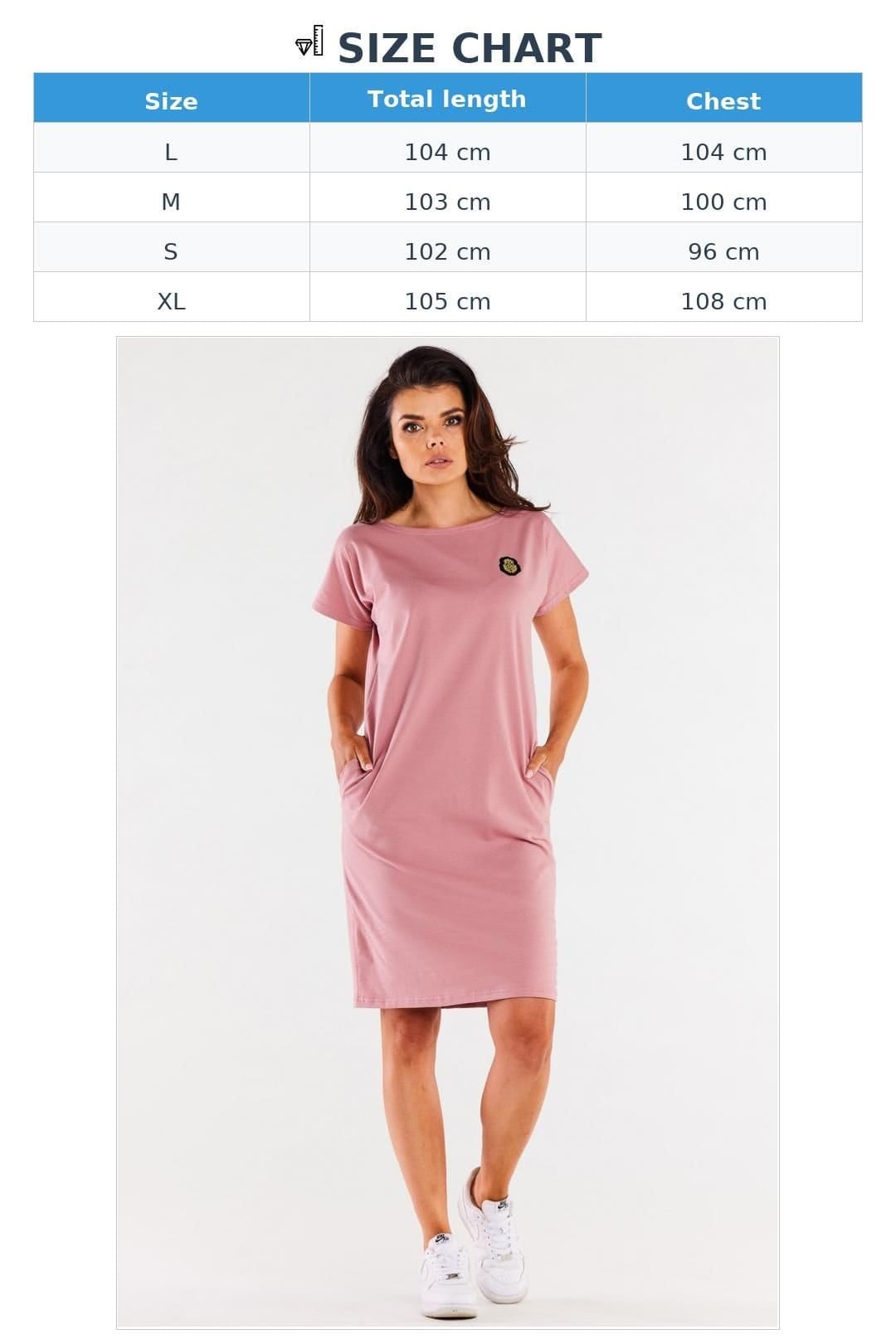 Love Lace Love Lace Women's Summer Cotton Elastane Mini Dress Short Sleeve in Pink - 4