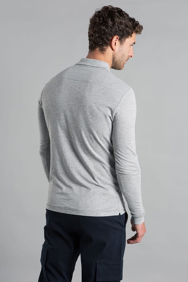 French Connection French Connection Men's 2 Pack Cotton Long Sleeve Polo Shirts in Navy - 3