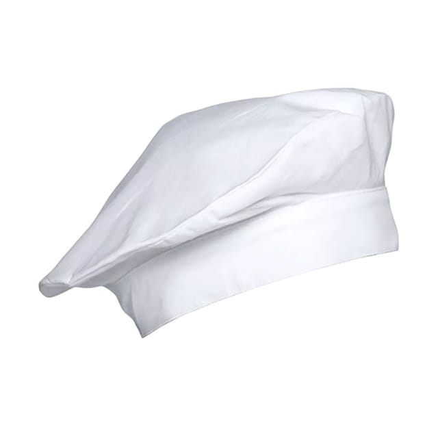 Karlowsky Karlowsky Men's Luka Plain Cotton Chef Hat in White - 2