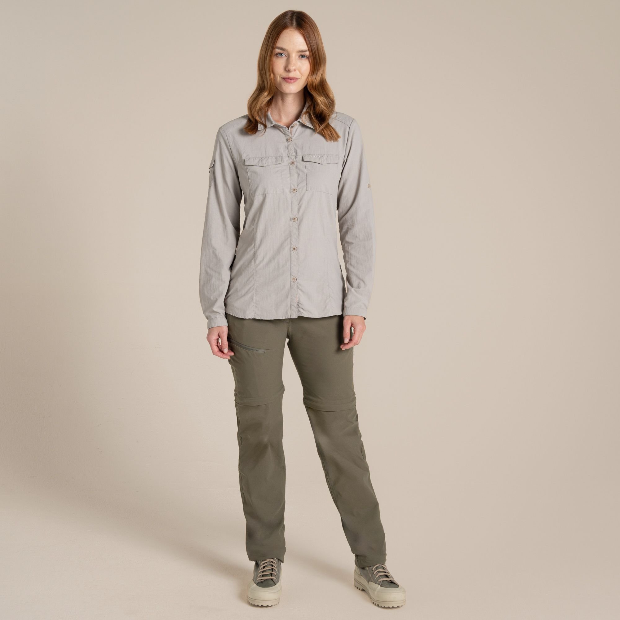 Craghoppers Craghoppers Women's Nosilife Adventure' Long Sleeved Shirt With Insect Repellent Technology in Light Beige - 4