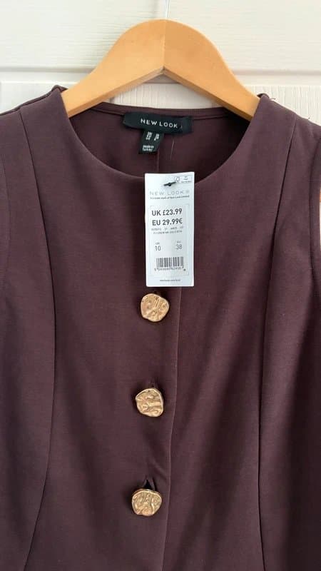 New Look brown new look waistcoat