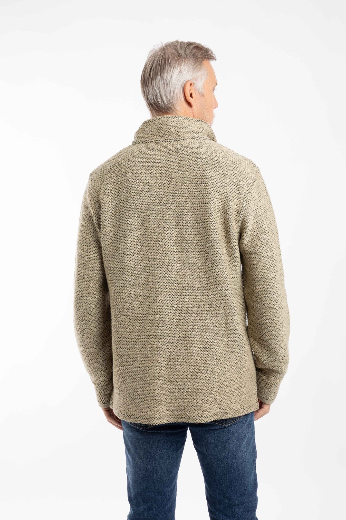 Weird Fish Weird Fish Men's Cruiser 1/4 Zip Macaroni Sweatshirt in Fawn - 4