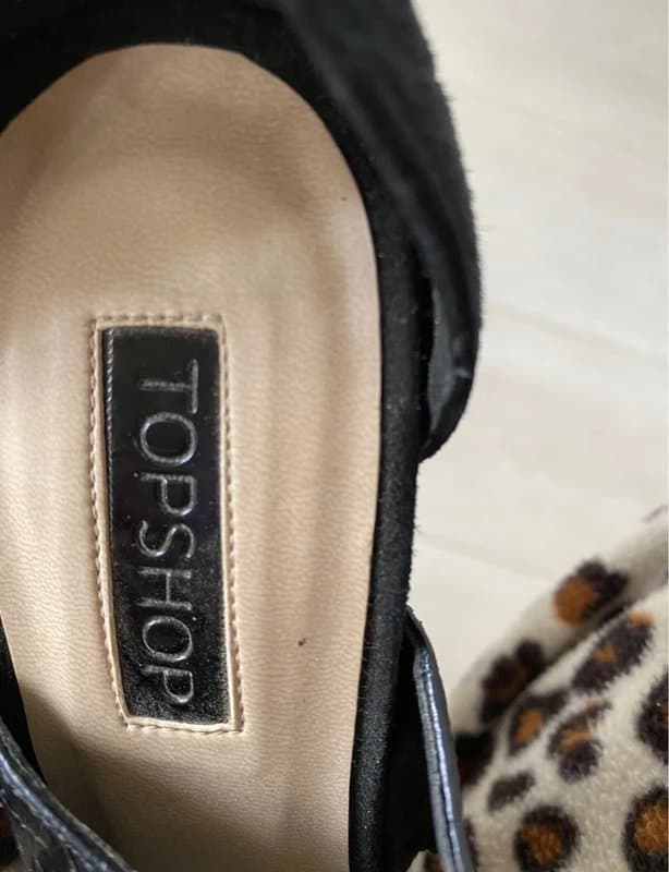 Topshop Black Leather Strappy Pointed Shoes 5 Topshop