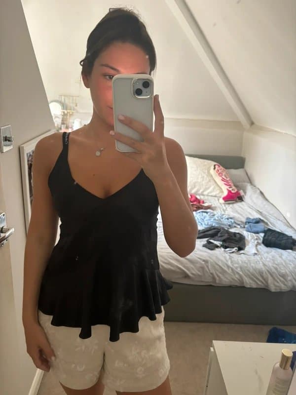 ASOS Satin black long cami